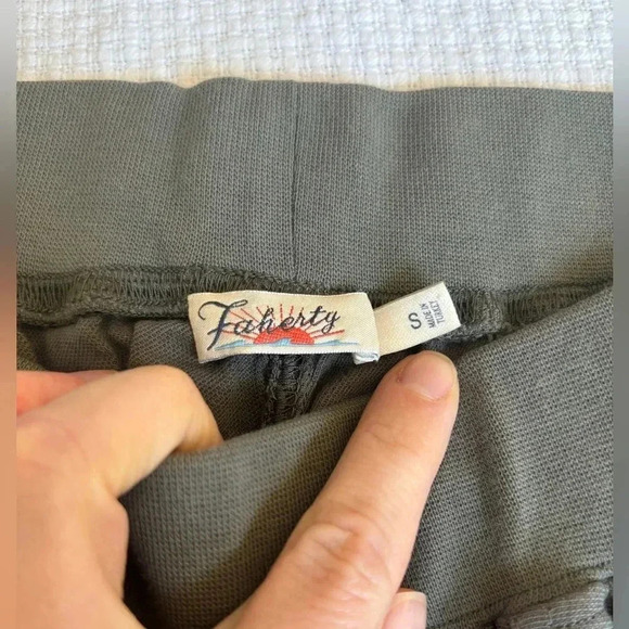 Faherty Arlie Day Jogger Womens S Green Linen Blend Stretch Pull On Granola Girl - Picture 5 of 13